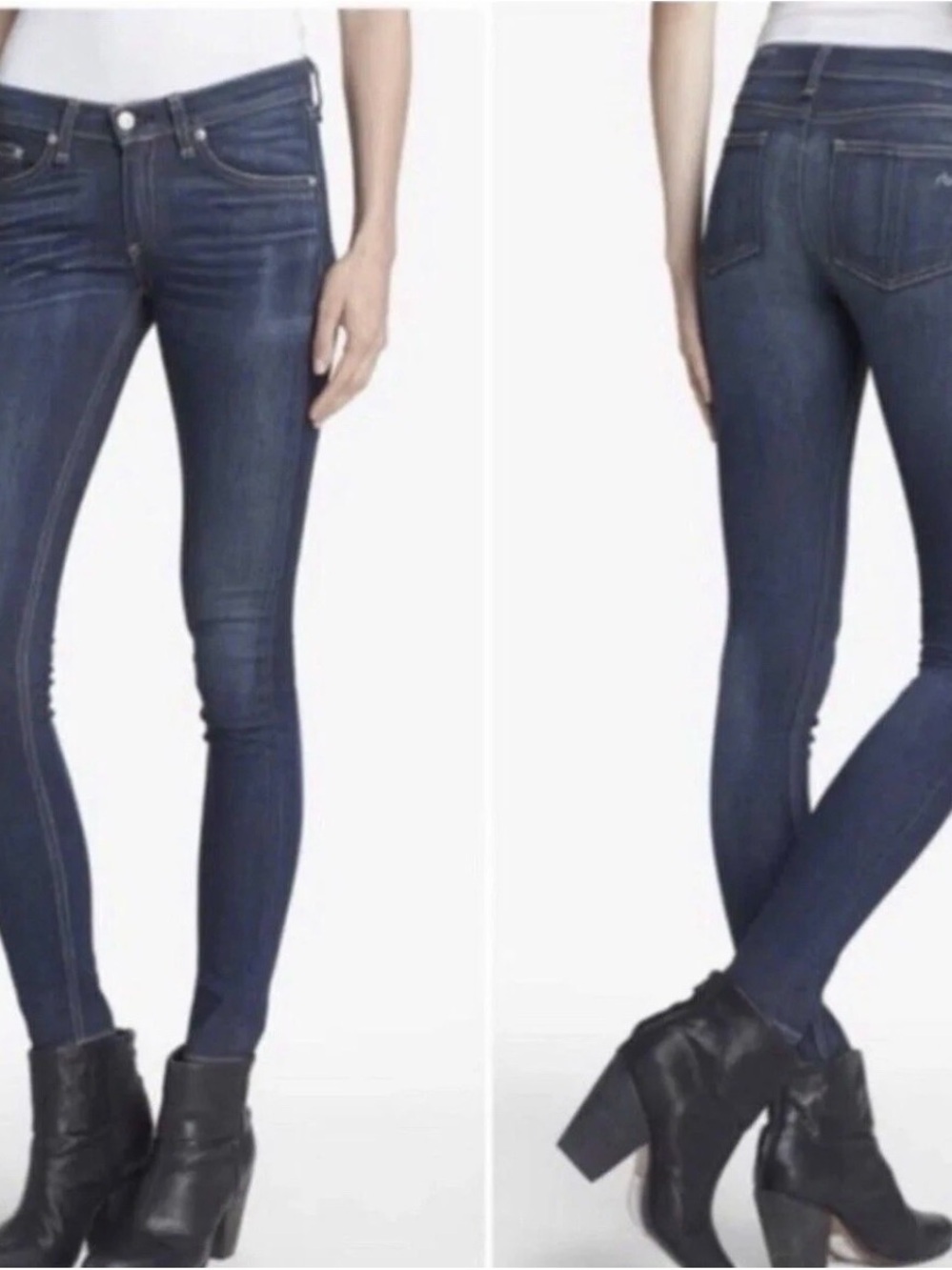 RAG & BONE Jeans Womens Woodford Heritage Skinny Ankle in Kensington size 31